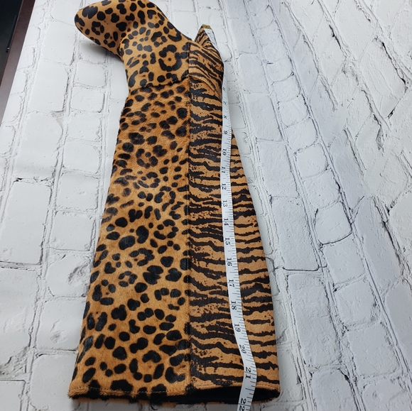 NWOB Antonio Melani Leather Animal Print Fur boots - Picture 8 of 12